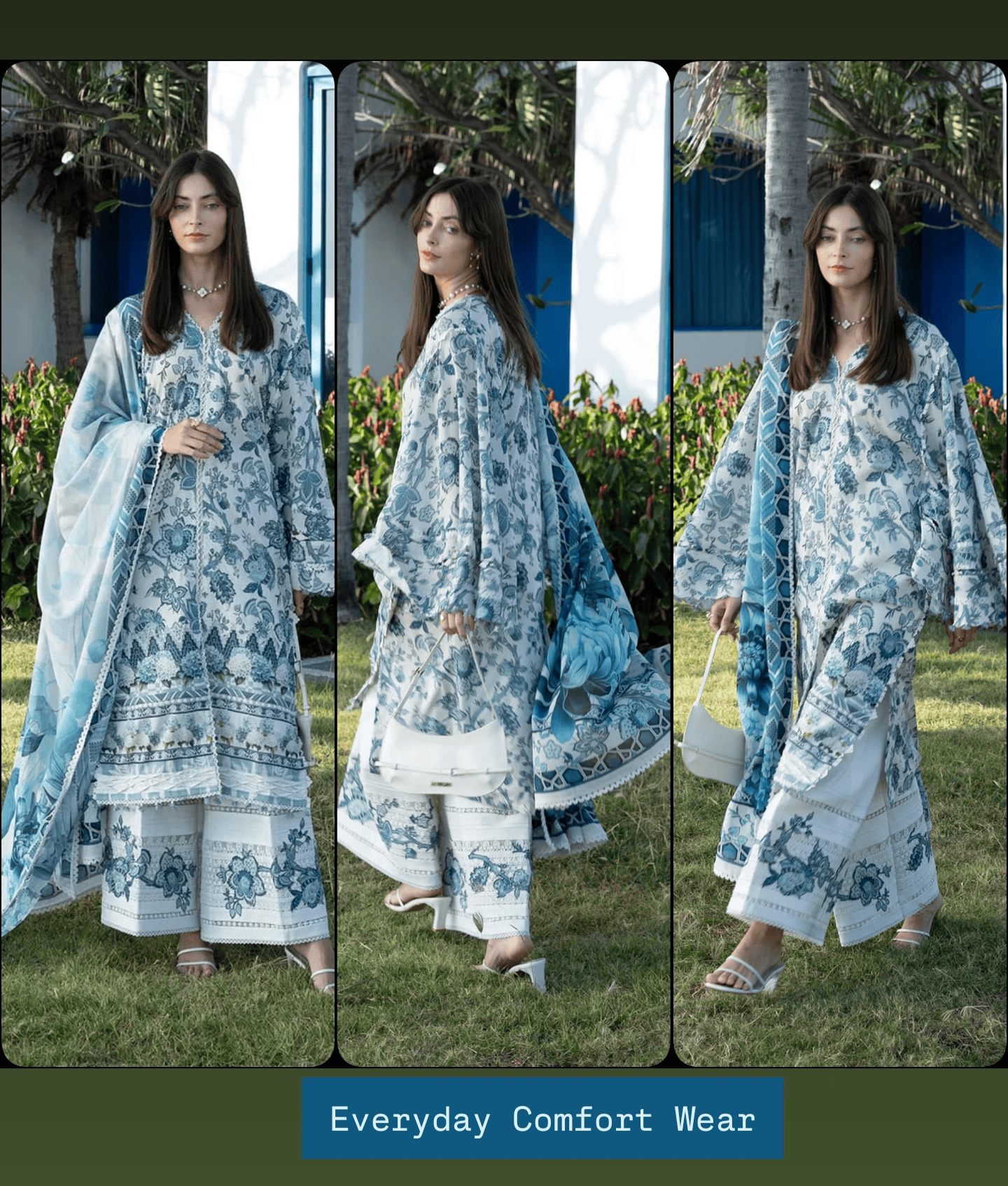 Open Pic/Elaf Santorini Prints Voil Dupatta/EPN-05 SURREAL