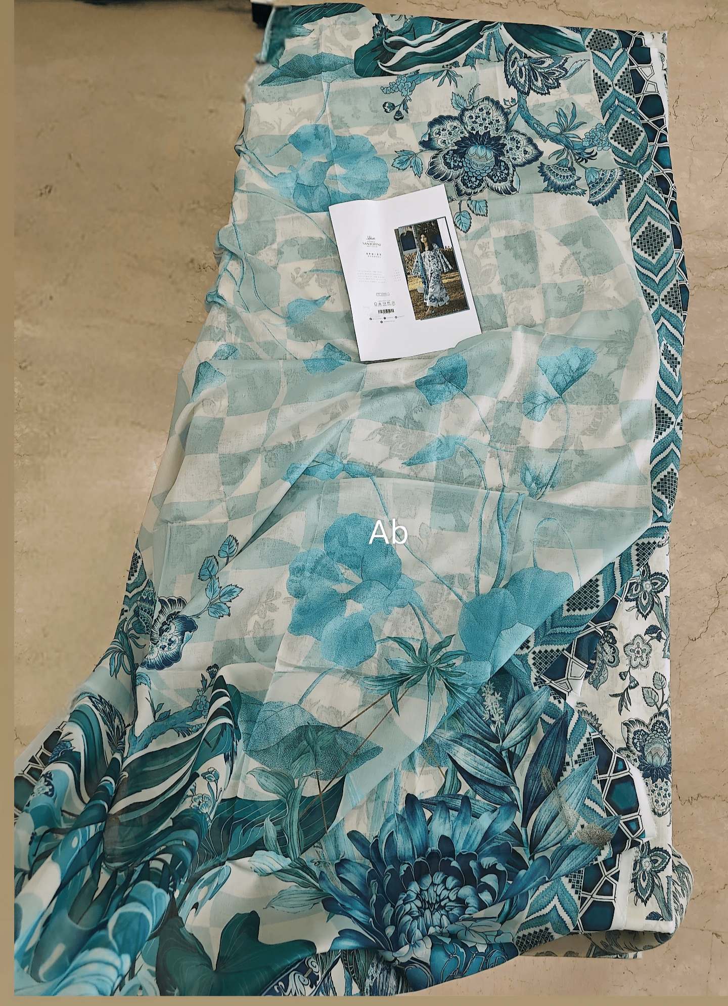 Open Pic/Elaf Santorini Prints Voil Dupatta/EPN-05 SURREAL