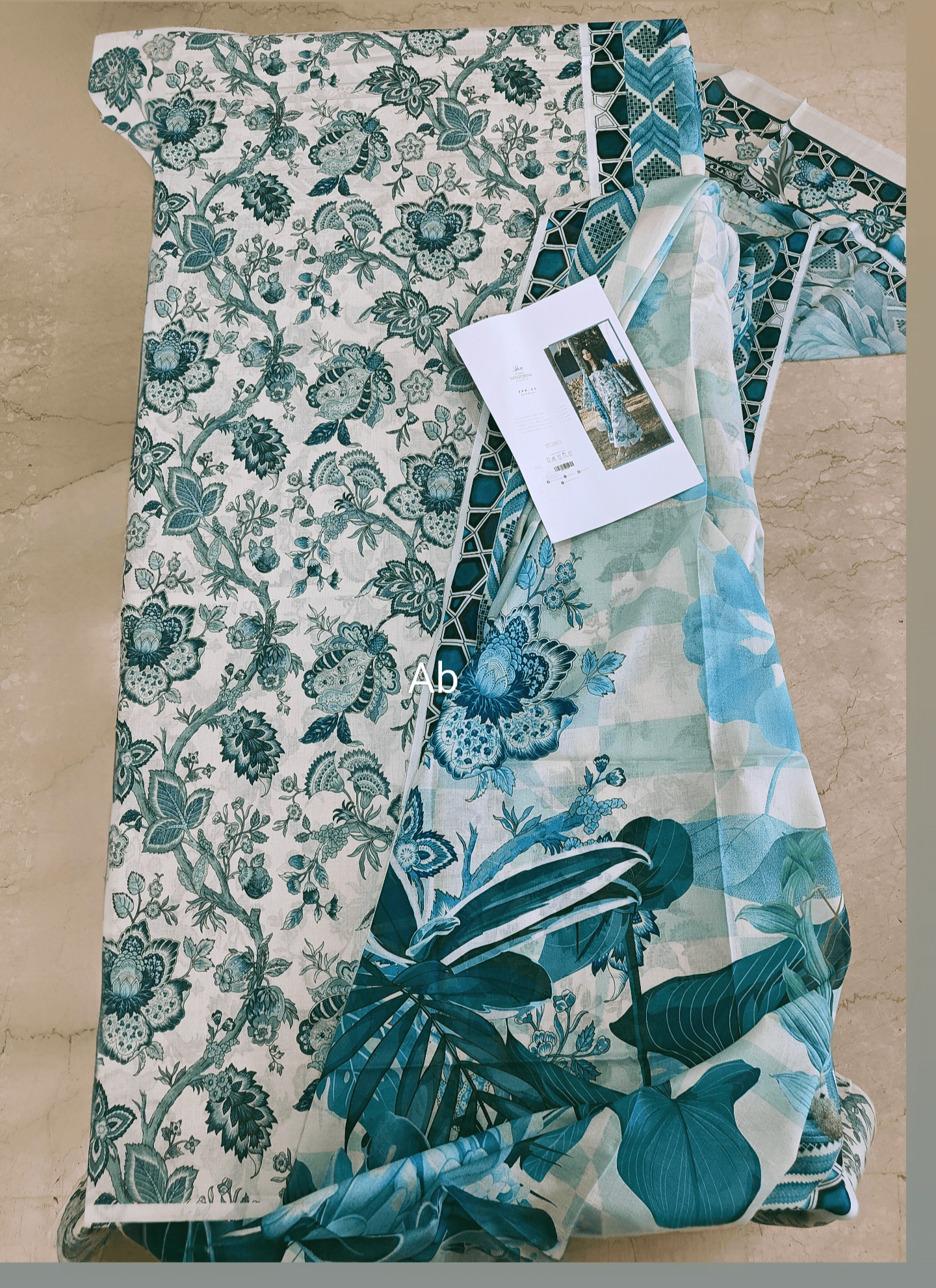 Open Pic/Elaf Santorini Prints Voil Dupatta/EPN-05 SURREAL