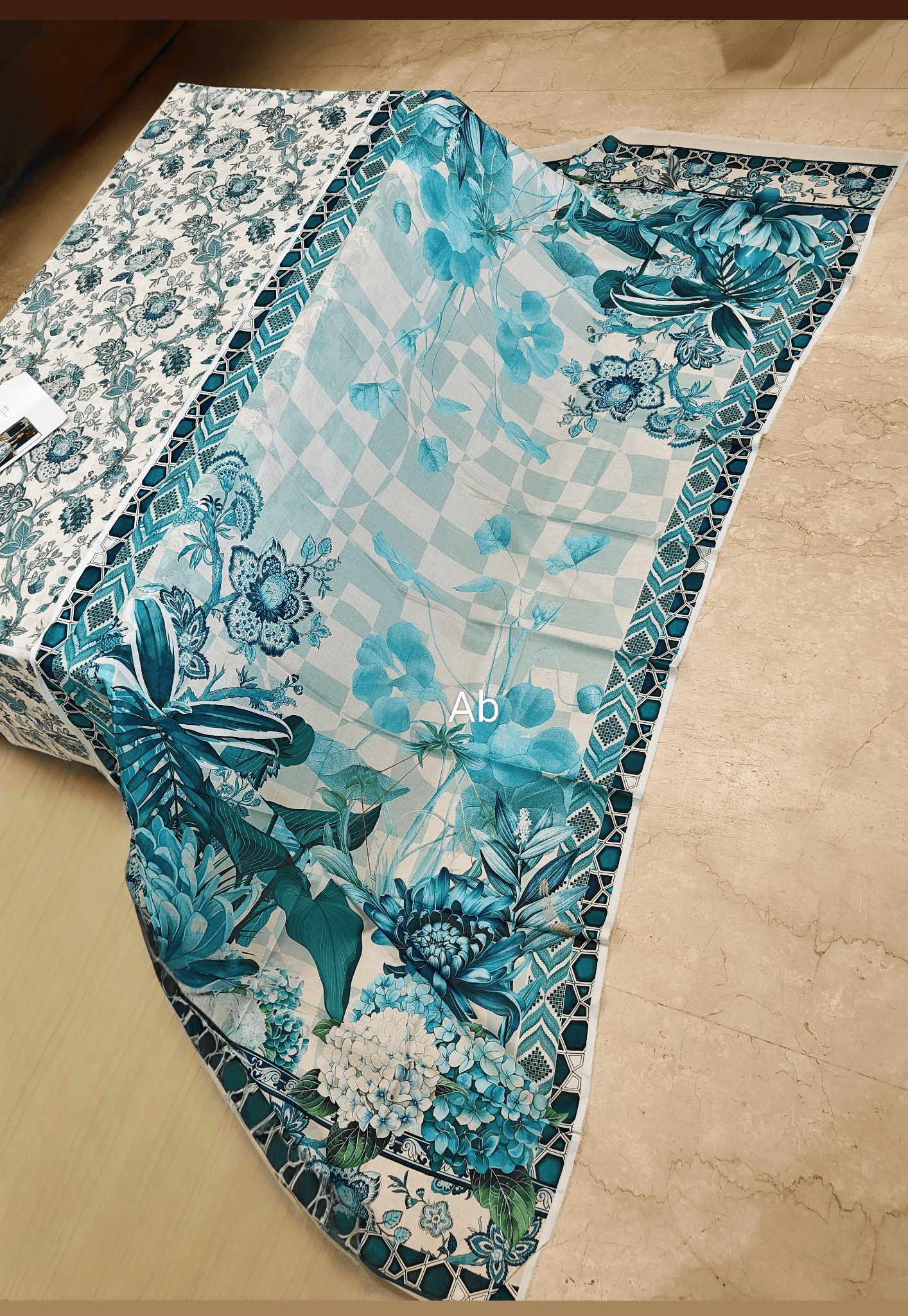 Open Pic/Elaf Santorini Prints Voil Dupatta/EPN-05 SURREAL