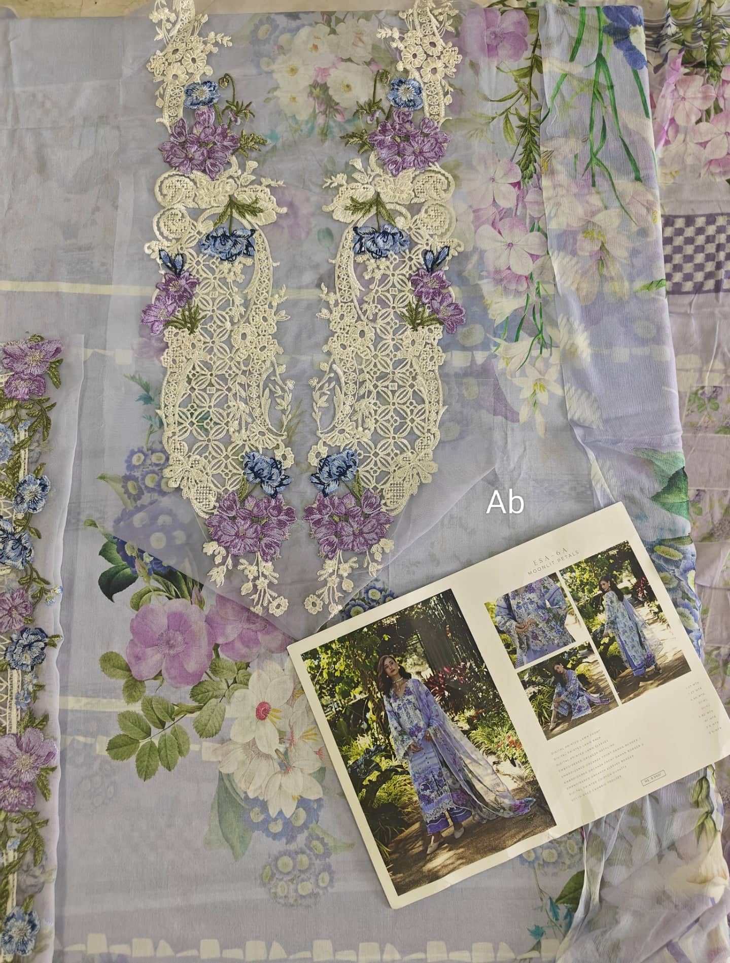 Open Pic/Elaf Signature Lawn/ESA-6A/Moonlit Petals