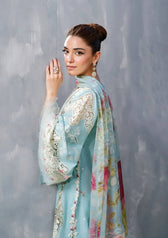 Elaf Luxury Lawn 25/ELH-5B ELYA/Sky Blue