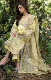Elaf Premium Lawn 26/Vol 2/ELQ-7A BUTTER YELLOW