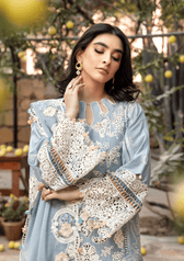 Elaf Premium Luxury Lawn 25/ELM-7B MAHVEEN/Ice Blue