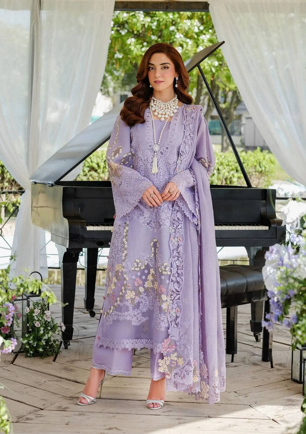 Restocked/Elaf Luxury Lawn 25/ELH-3A PARIS HUES/Lilac