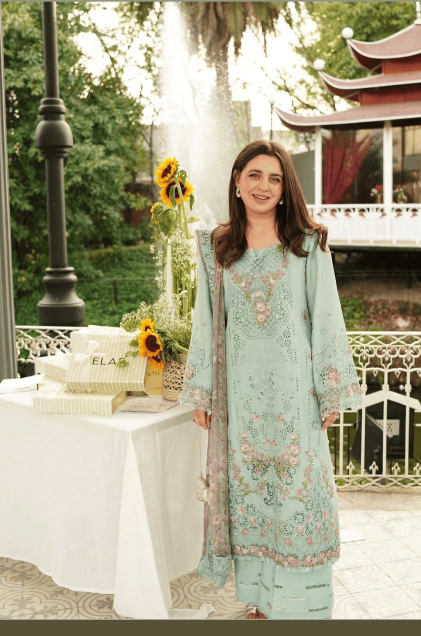 Spotted in Elaf Premium Lawn 26/Vol 2/ELQ-6B MINT STORY