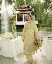 Spotted in Elaf Premium Lawn 26/Vol 2/ELQ-7A BUTTER YELLOW