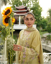 Spotted in Elaf Premium Lawn 26/Vol 2/ELQ-7A BUTTER YELLOW