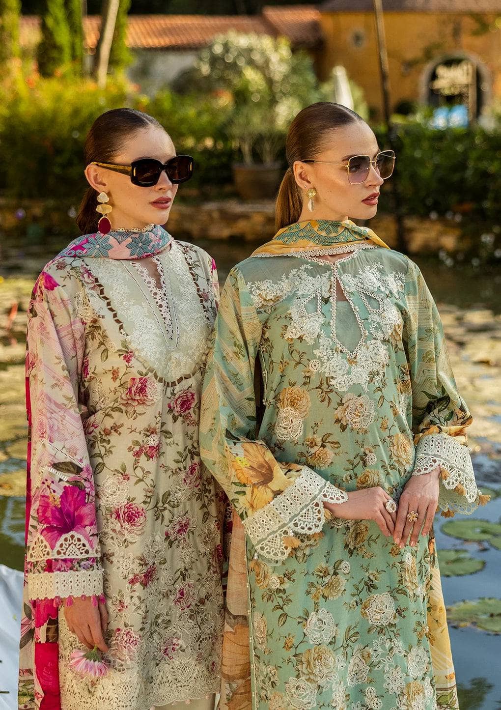 Elaf Chikankari/ELK-06B ROSES & WHITES/Cream