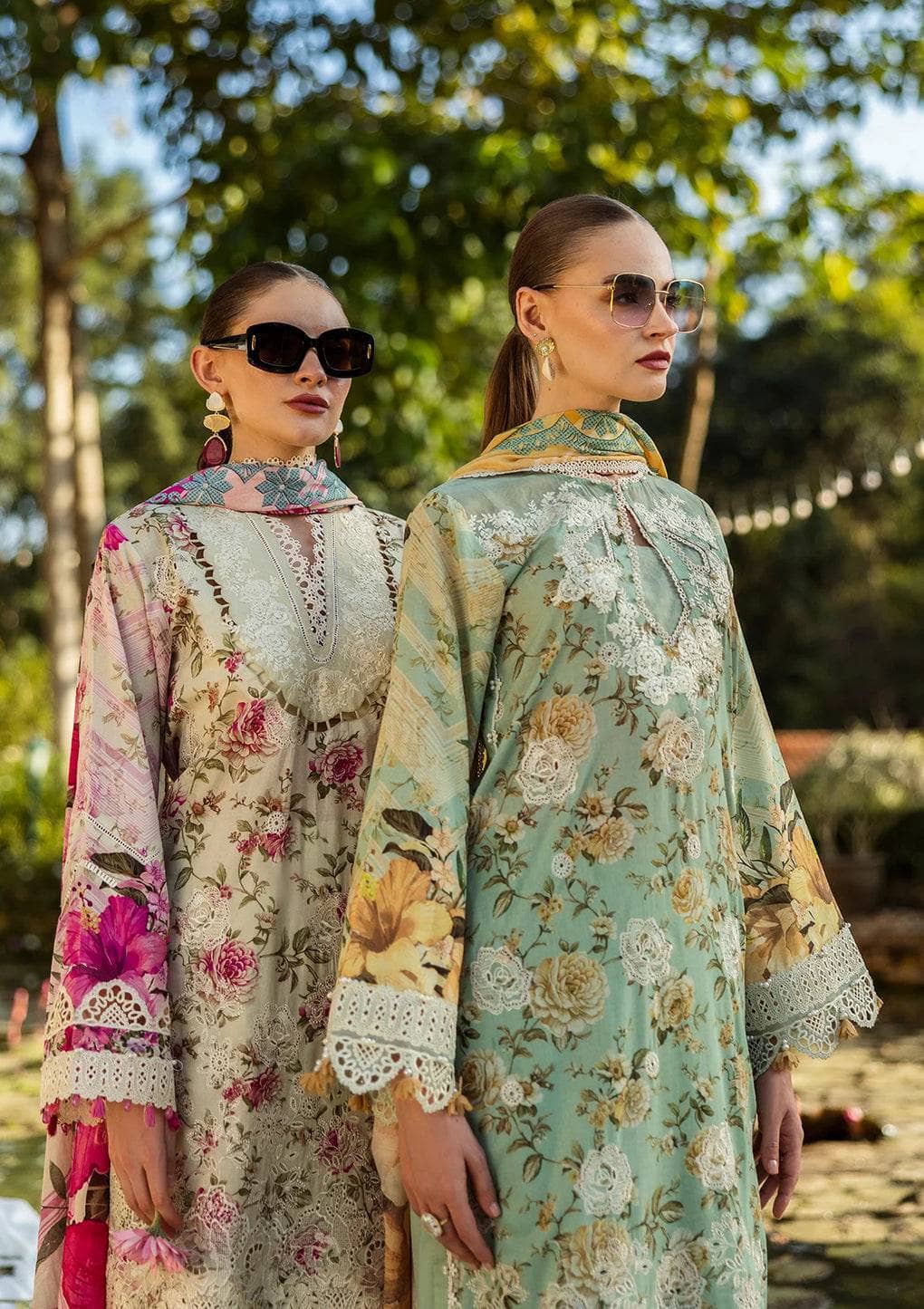 Elaf Chikankari/ELK-06B ROSES & WHITES/Cream