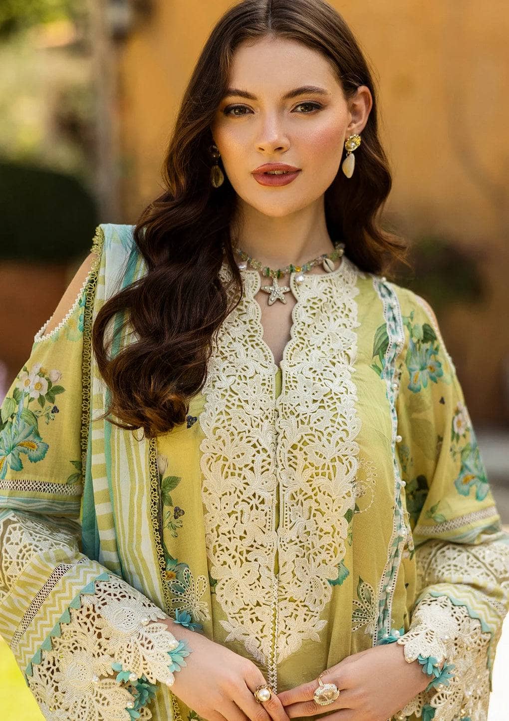 Elaf Chikankari/ELK-07A ALLURE/Lemon