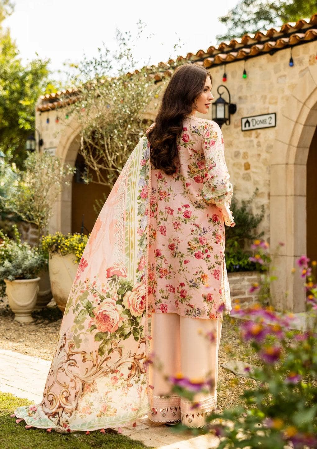 Restocked/Elaf Chikankari/ELK-04B TRUE LOVE/Pink