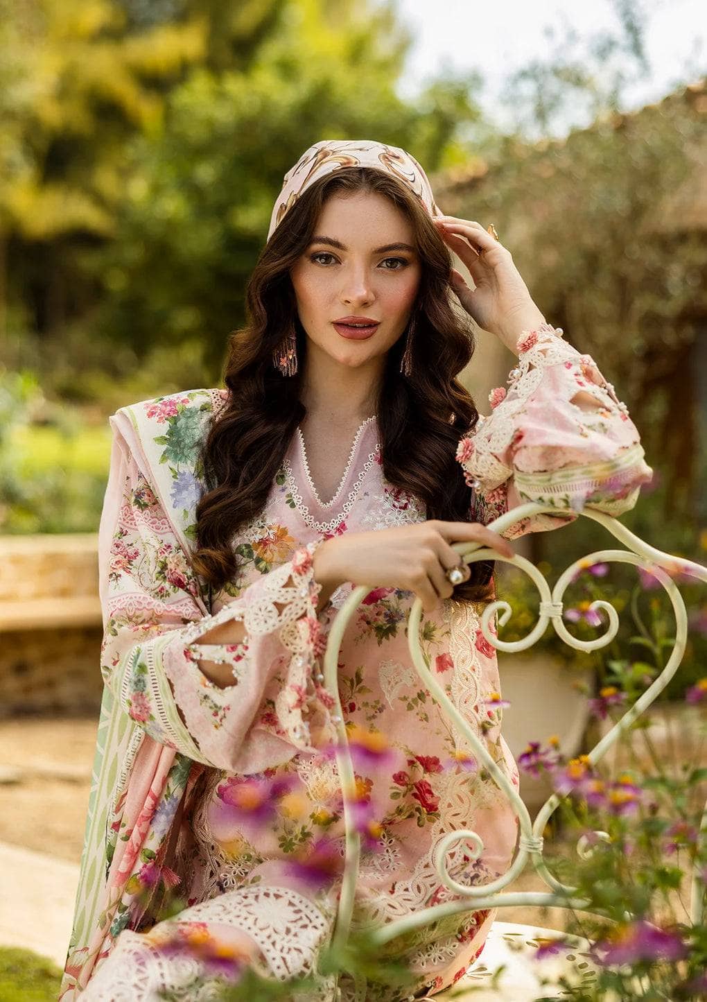 Restocked/Elaf Chikankari/ELK-04B TRUE LOVE/Pink
