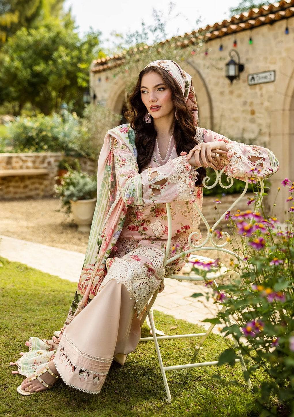 Restocked/Elaf Chikankari/ELK-04B TRUE LOVE/Pink