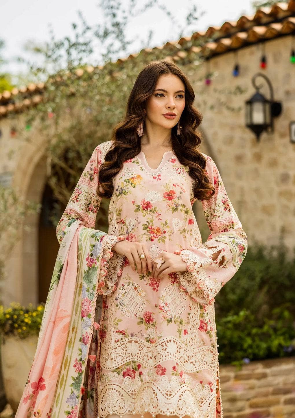 Restocked/Elaf Chikankari/ELK-04B TRUE LOVE/Pink