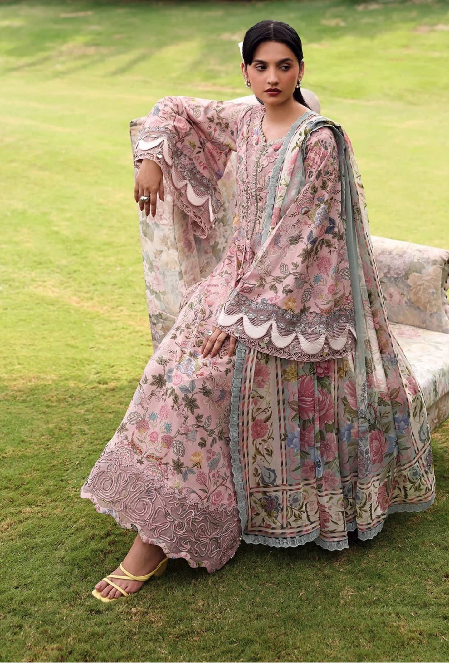 Elaf Belladore Prints Voil Dupatta/EPA-3A CHESSA