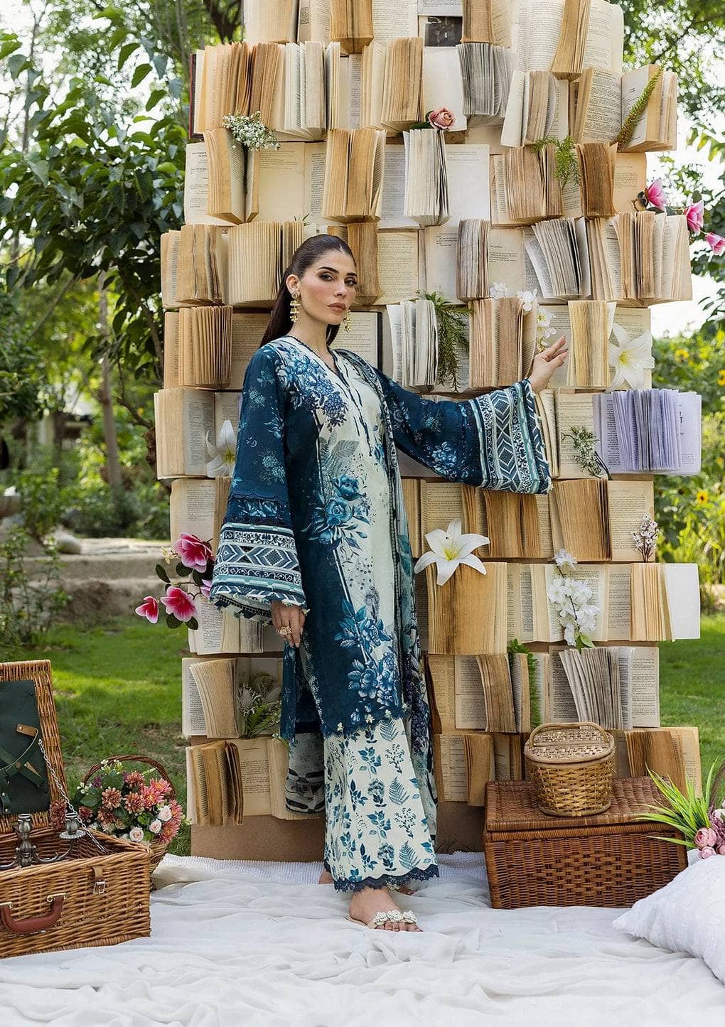 Elaf Prints Chiffon Dupatta Collection/ECD-7A FLOREYA