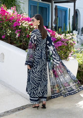 Restocked/Elaf Santorini Prints Voil Dupatta/EPN-3A STARRY NIGHT
