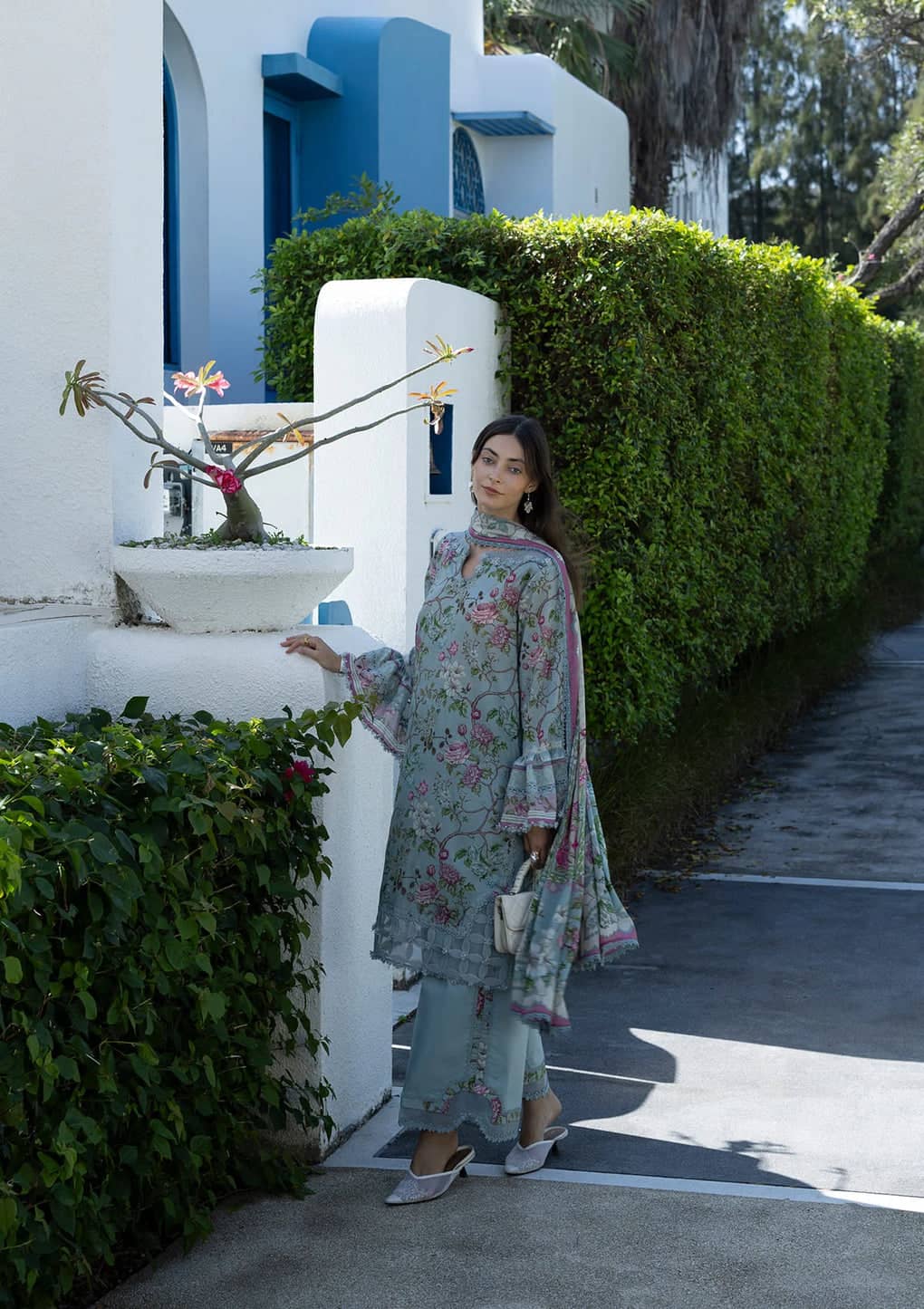 Elaf Santorini Prints Voil Dupatta/EPN-8A EIRINI BLOOM