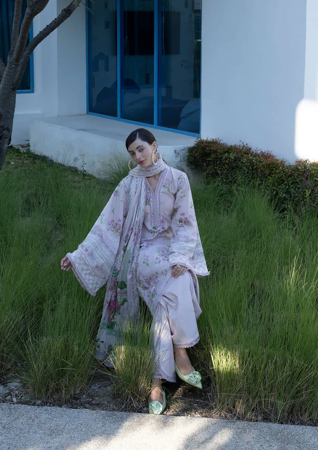 Elaf Santorini Prints Voil Dupatta/EPN-4B DOLL ME UP