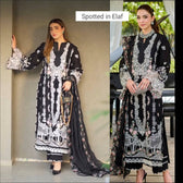 Spotted in Elaf Luxury Lawn 25/ELH-6A SERENA/Black