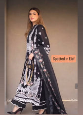 Spotted in Elaf Luxury Lawn 25/ELH-6A SERENA/Black