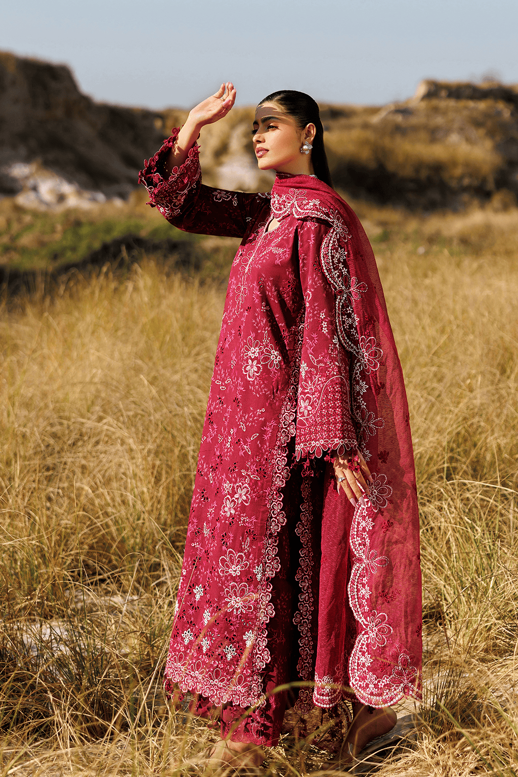 Emaan Adeel Sunlit Groove/Formal Lawn/Radiant Rose