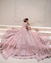 Faiza Saqlain Chiffon Pakistani Suit Faiza Saqlain Rua Wedding Formals/Dusty Pink/Leyan