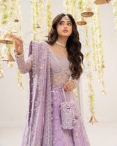 Faiza Saqlain Chiffon Pakistani Suit Faiza Saqlain Rua Wedding Formals/Lilac/Pinar