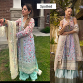 Spotted in Faiza Saqlain Lawn/Danica/Ombre Ice Blue