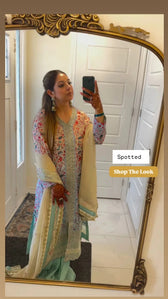 Spotted in Faiza Saqlain Lawn 25/Danica/Ombre Ice Blue