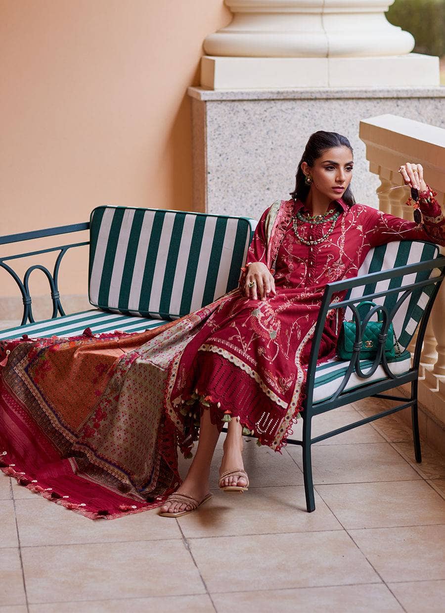 Farah Talib Aziz Lawn 25/Rosemary Red