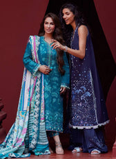 Farah Talib Aziz Lawn Pakistani Suits Farah Talib Aziz Suay/Izia Blue