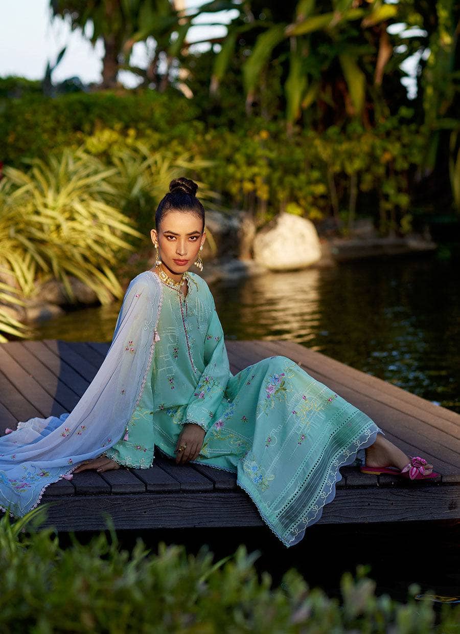 Farah Talib Aziz Lawn Pakistani Suits Farah Talib Aziz Suay/Misora Mint