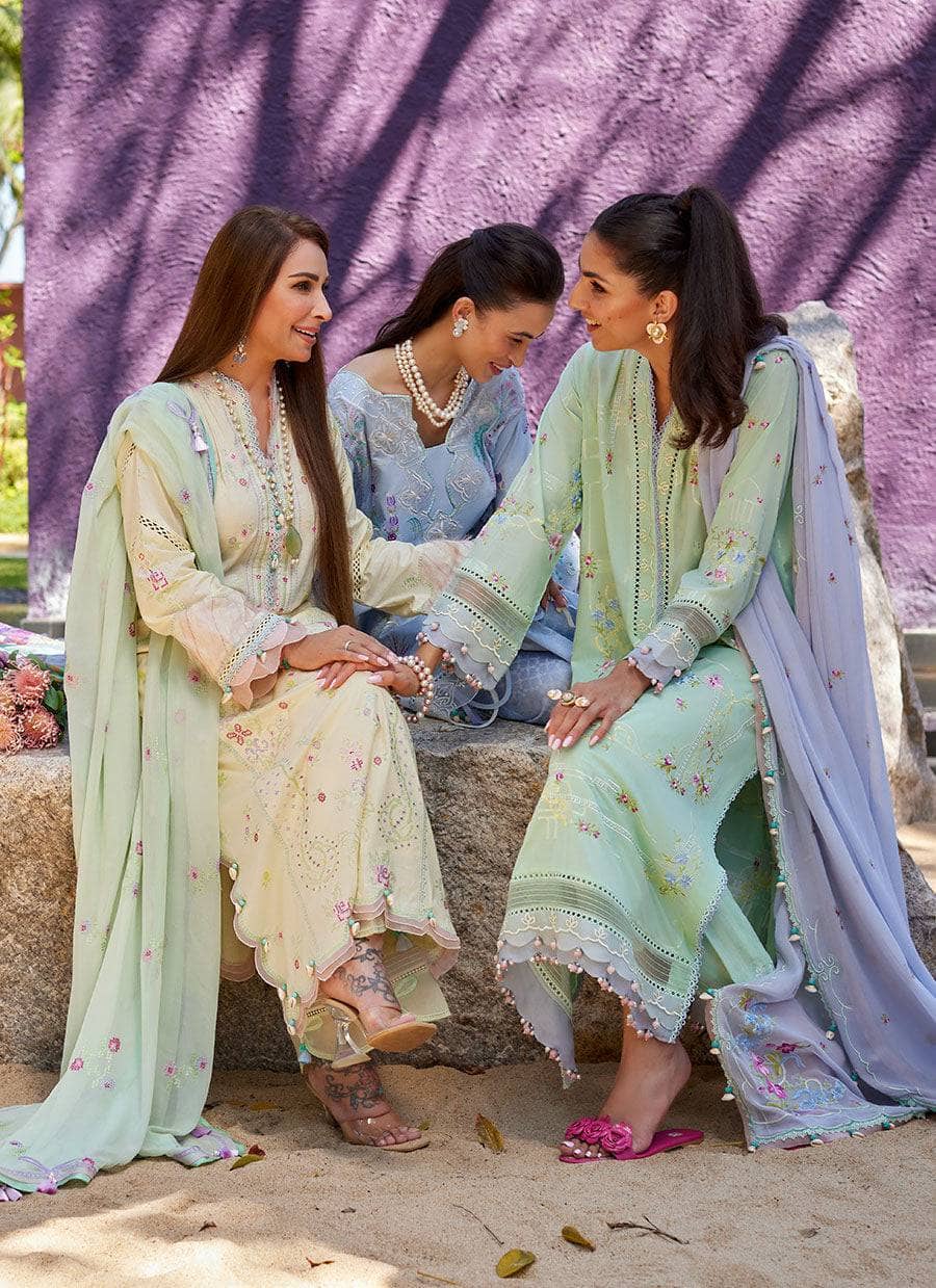 Farah Talib Aziz Lawn Pakistani Suits Farah Talib Aziz Suay/VAIA YELLOW/Yellow