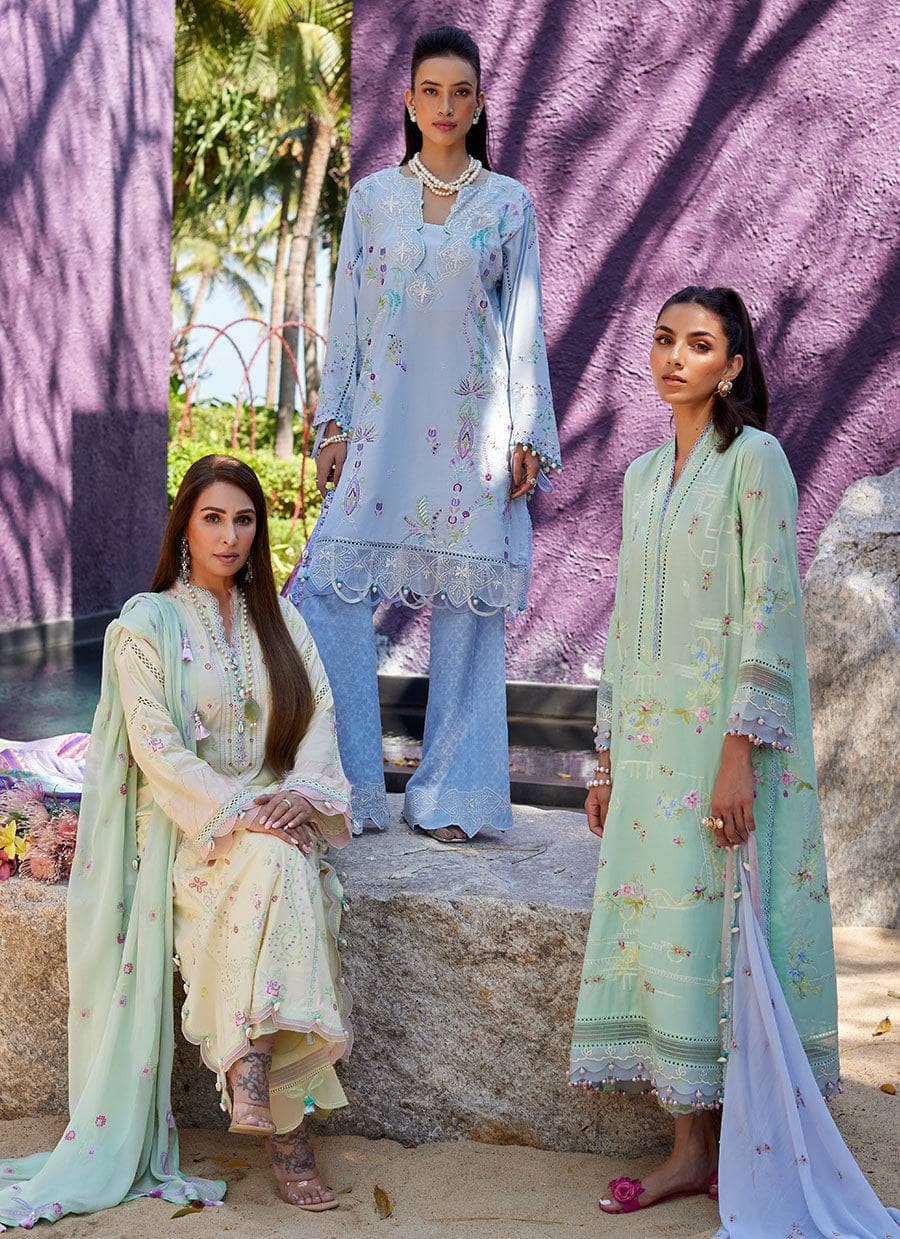Farah Talib Aziz Lawn Pakistani Suits Farah Talib Aziz Suay/VAIA YELLOW/Yellow