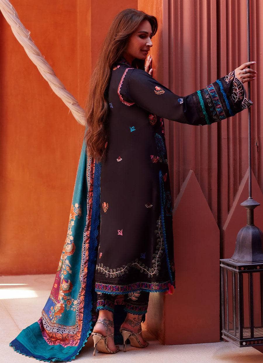 Farah Talib Aziz Lawn Pakistani Suits Restocked/Farah Talib Aziz Suay/Ilaria Black