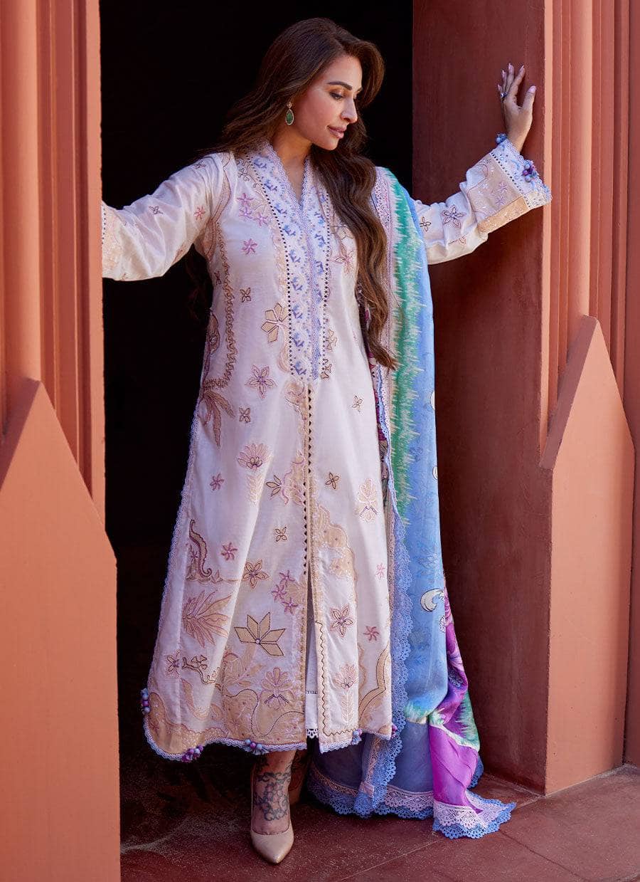 Farah Talib Aziz Lawn Pakistani Suits Restocked/Farah Talib Aziz Suay/Miwa Ivory