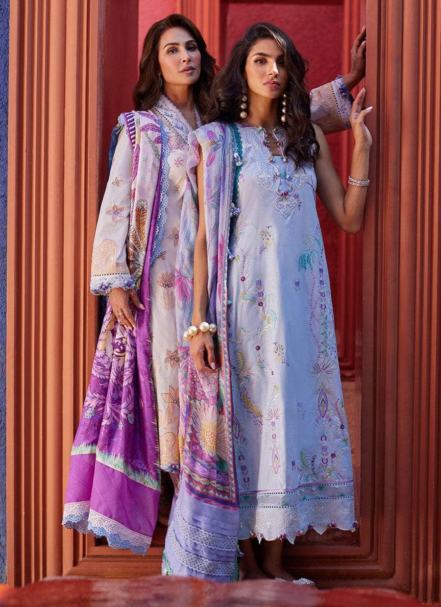 Farah Talib Aziz Lawn Pakistani Suits Restocked/Farah Talib Aziz Suay/Miwa Ivory