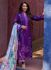Farah Talib Aziz Lawn Pakistani Suits Restocked/Farah Talib Aziz Suay/Yuri Purple