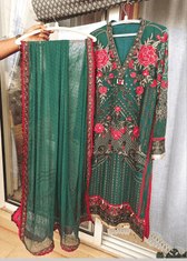Ready To Wear/Stitched Flossie Embroidered Chiffon Collection/Luxury Edition Vol-5/Ruby Woa