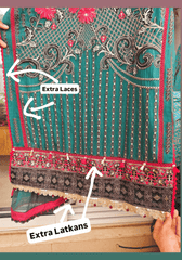 Ready To Wear/Stitched Flossie Embroidered Chiffon Collection/Luxury Edition Vol-5/Ruby Woa