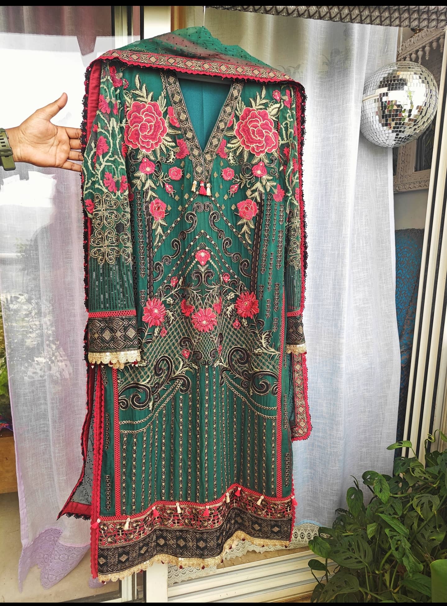 Ready To Wear/Stitched Flossie Embroidered Chiffon Collection/Luxury Edition Vol-5/Ruby Woa