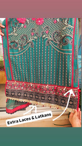 Ready To Wear/Stitched Flossie Embroidered Chiffon Collection/Luxury Edition Vol-5/Ruby Woa