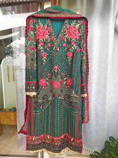 Ready To Wear/Stitched Flossie Embroidered Chiffon Collection/Luxury Edition Vol-5/Ruby Woa