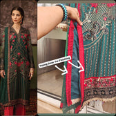 Ready To Wear/Stitched Flossie Embroidered Chiffon/Size L/Ruby Woa