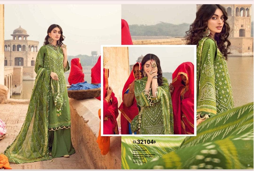 Gul Ahmed Chunari Lawn 23/CL32104B