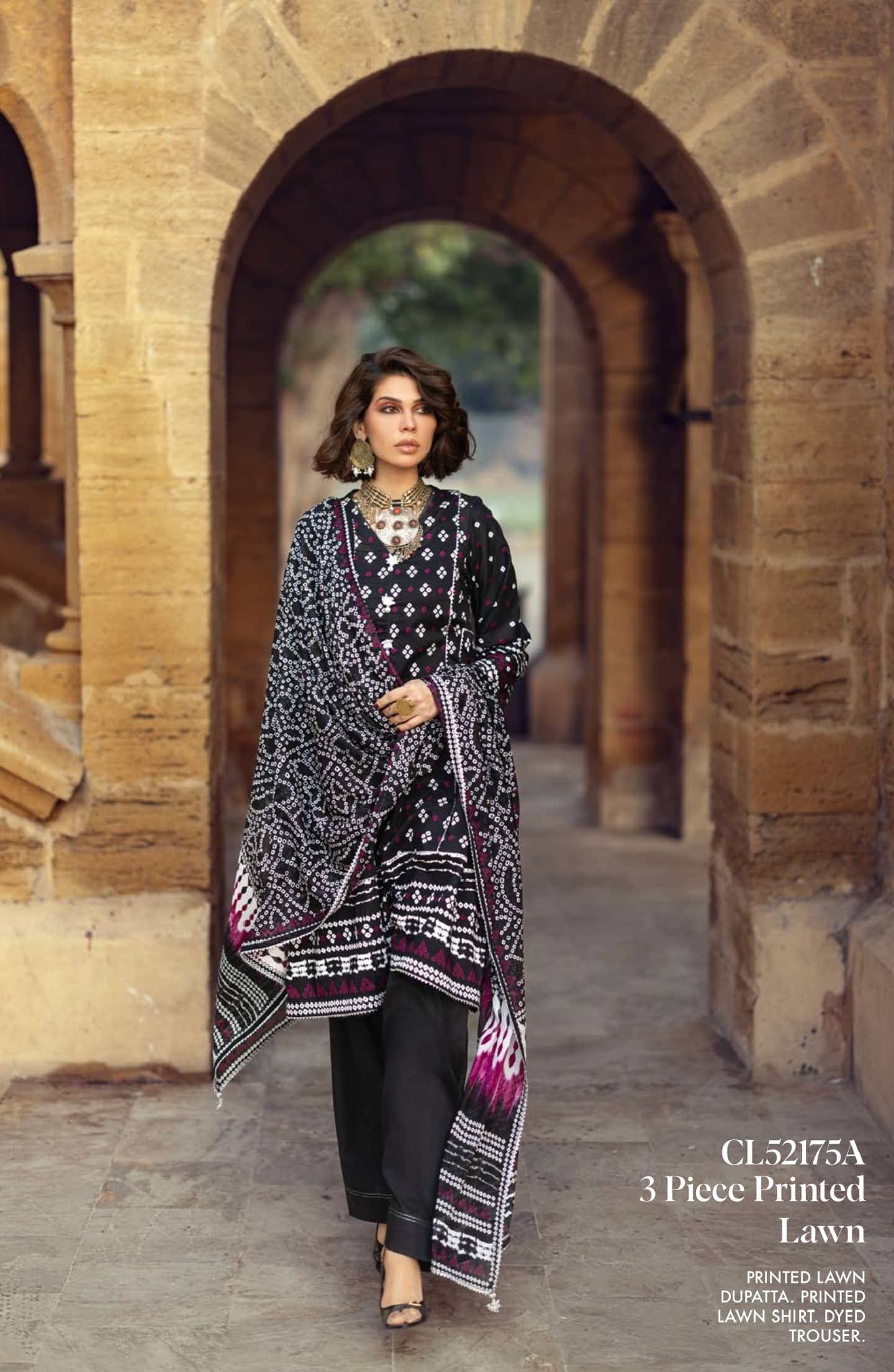 Gul Ahmed Chunari Lawn 26/CL 52175A