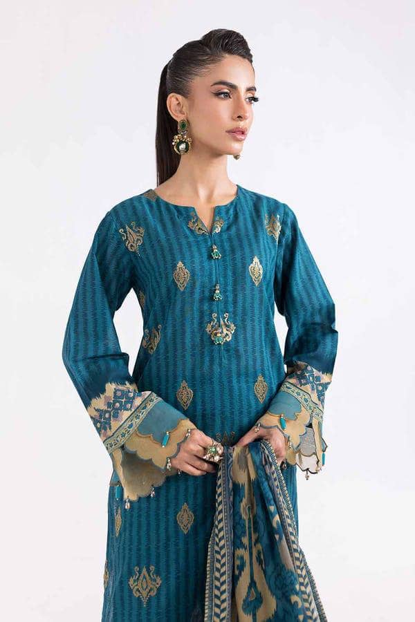 Gul Ahmed Midsummer Luxe/TCE42002/2 Pc/Shirt Dupatta Set