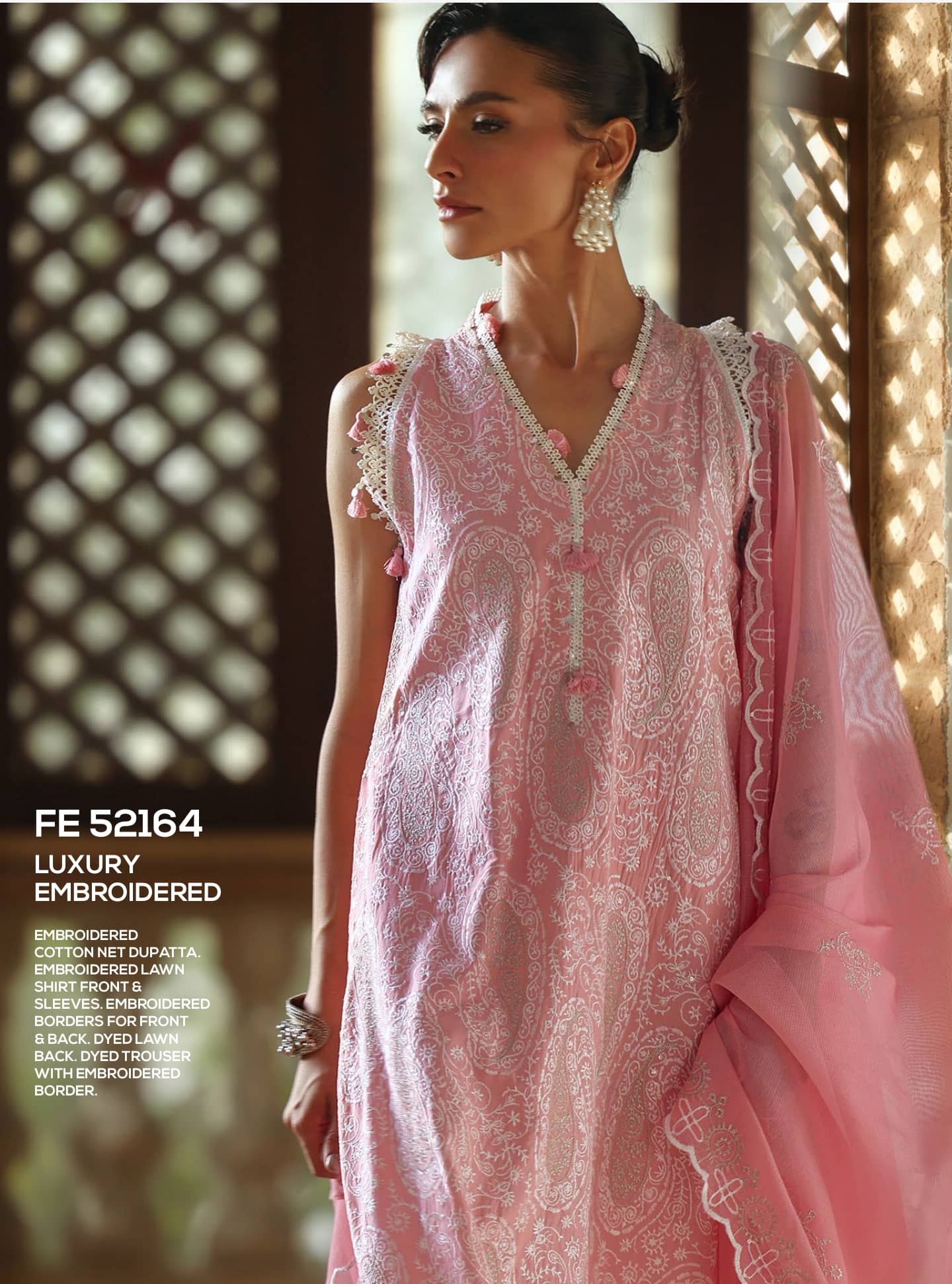 Gul Ahmed Luxury Eid 26/FE 52164/Embroideried Dupatta